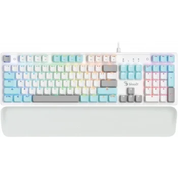 Клавиатура A4Tech Bloody S515R механическая белый USB for gamer LED (подставка для запястий)